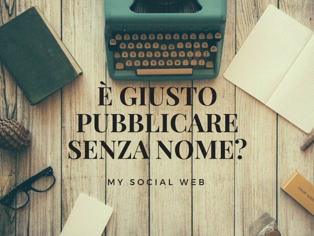 pubblicare senza nome