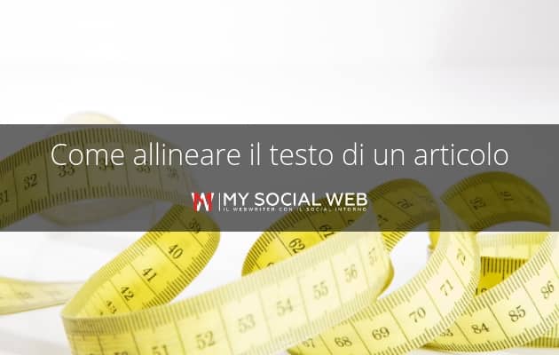 come allineare il testo