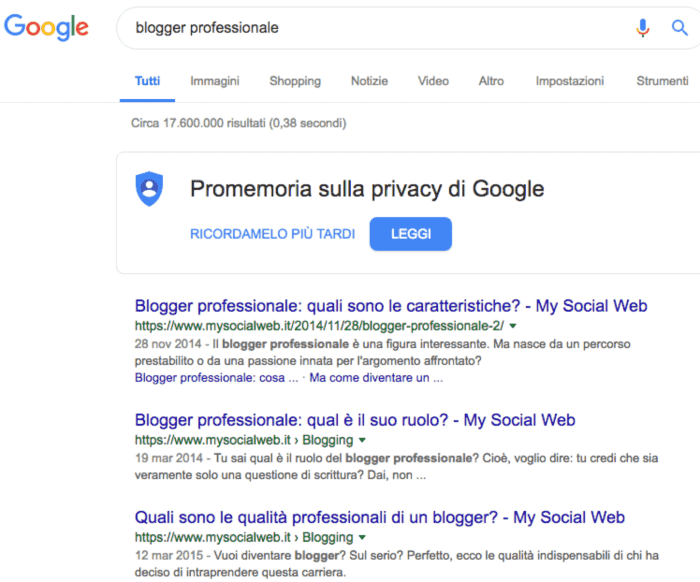 posizionamento seo blog