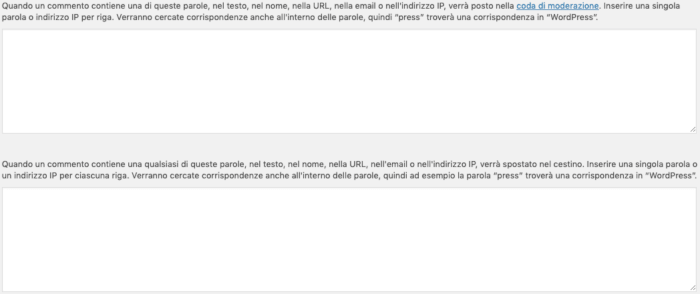 blacklist commenti