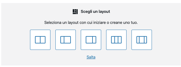 colonne predefinite