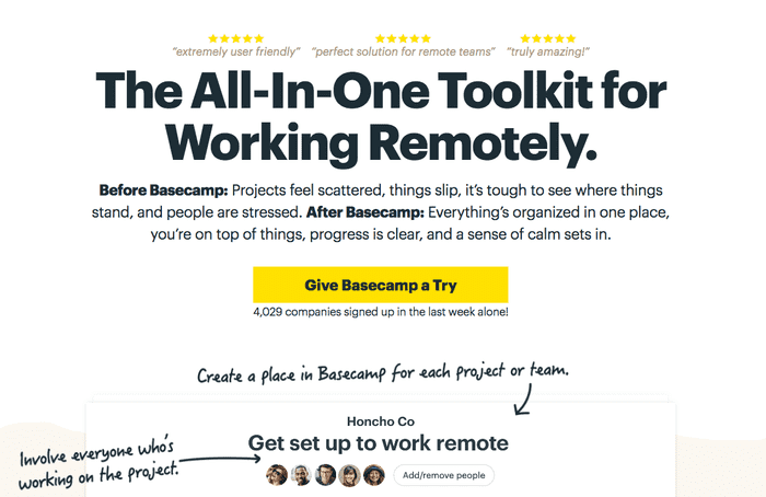 esempi di landing page