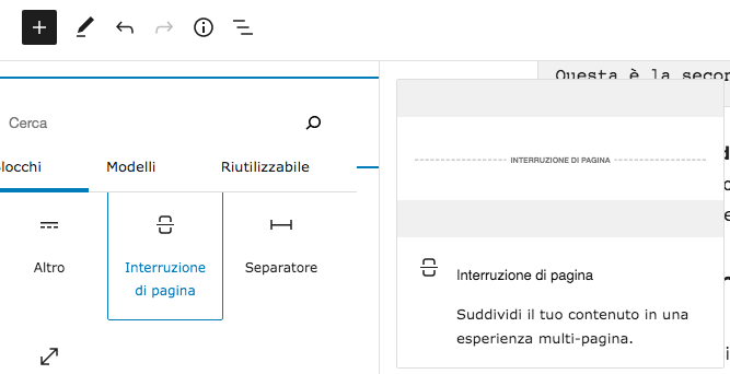 Fare la paginazione con WordPress Gutenberg