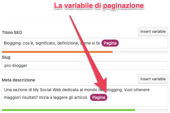paginazione