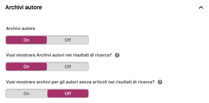 Elimina pagina autore
