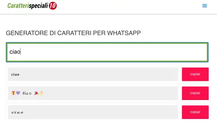 Scegli nuovi caratteri di scrittura online.
