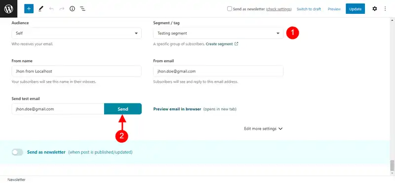 Newsletter glue