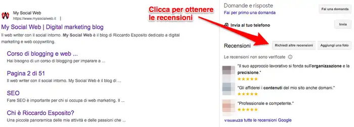 Come creare link per recensioni Google