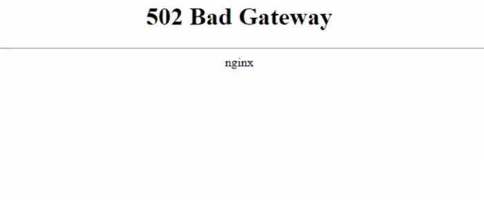 esempio pagina errore 502 ngix